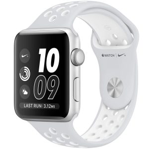 ساعت هوشمند اپل واچ سری 2 مدل 38mm Nike Plus Silver Aluminum Case with Pure Platinum/White Nike Sport Silicon Band