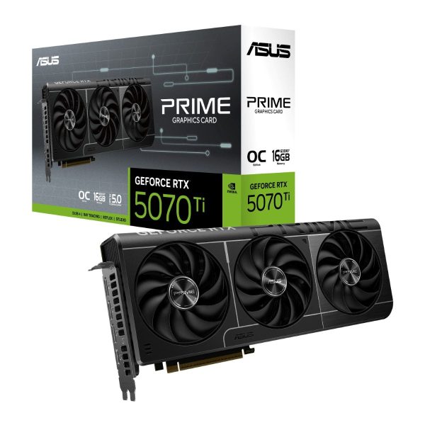 خرید کارت گرافیک ASUS PRIME GeForce RTX 5070 Ti 16GB GDDR7 OC Edition با بهترین قیمت