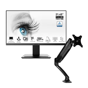 مانیتور ام اس آی مدل PRO MP223 سایز 21.45 اینچ به همراه پایه نگهدارنده مانیتور ارگو WLA001 | لیون کامپیوتر